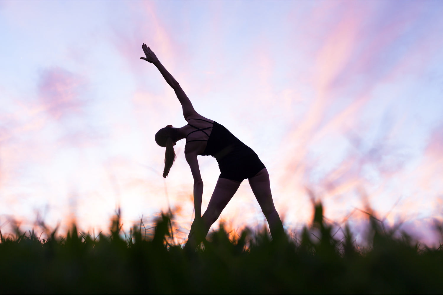 Person Stretching Outdoors