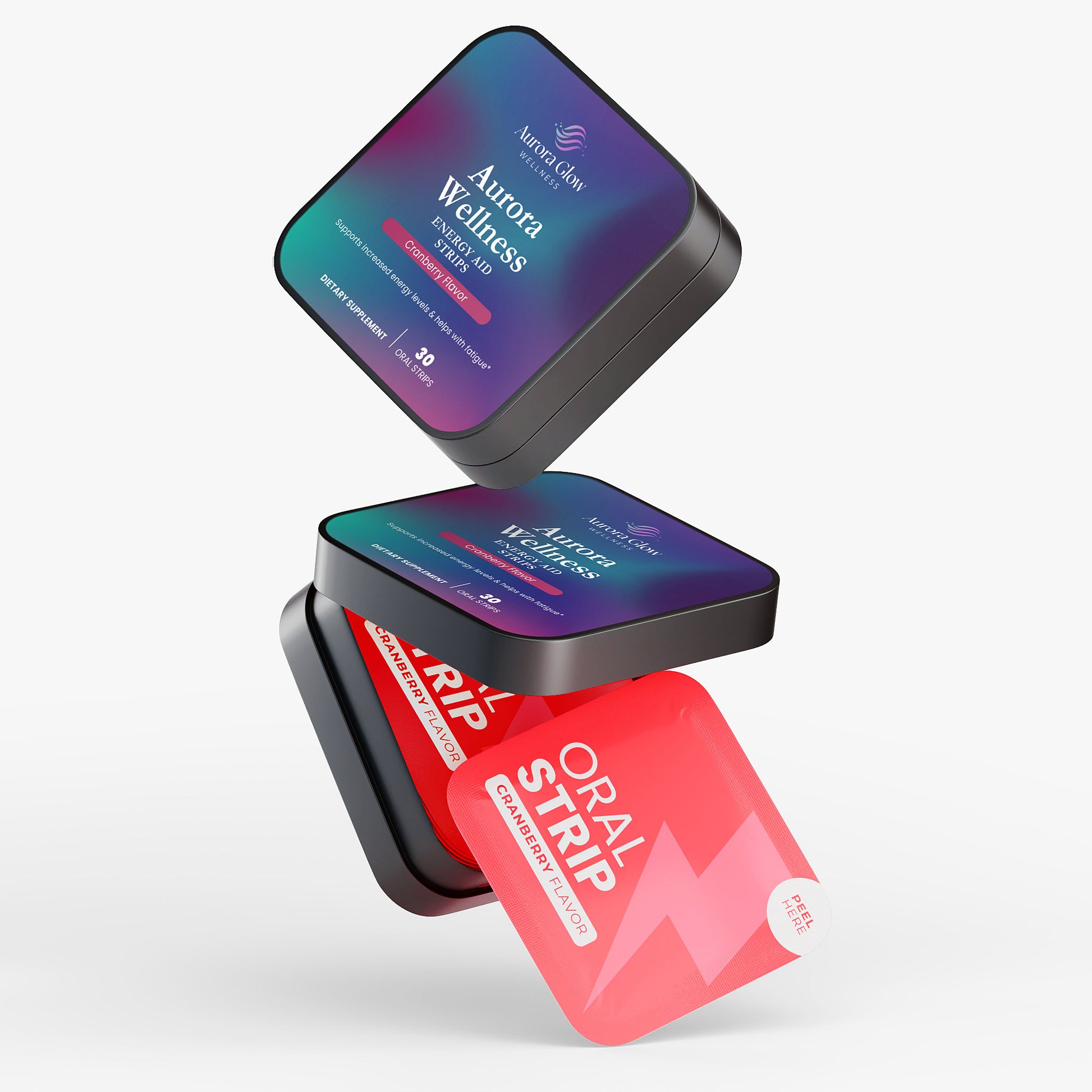 Cranberry Energy Aid Strips Alternate Image 2