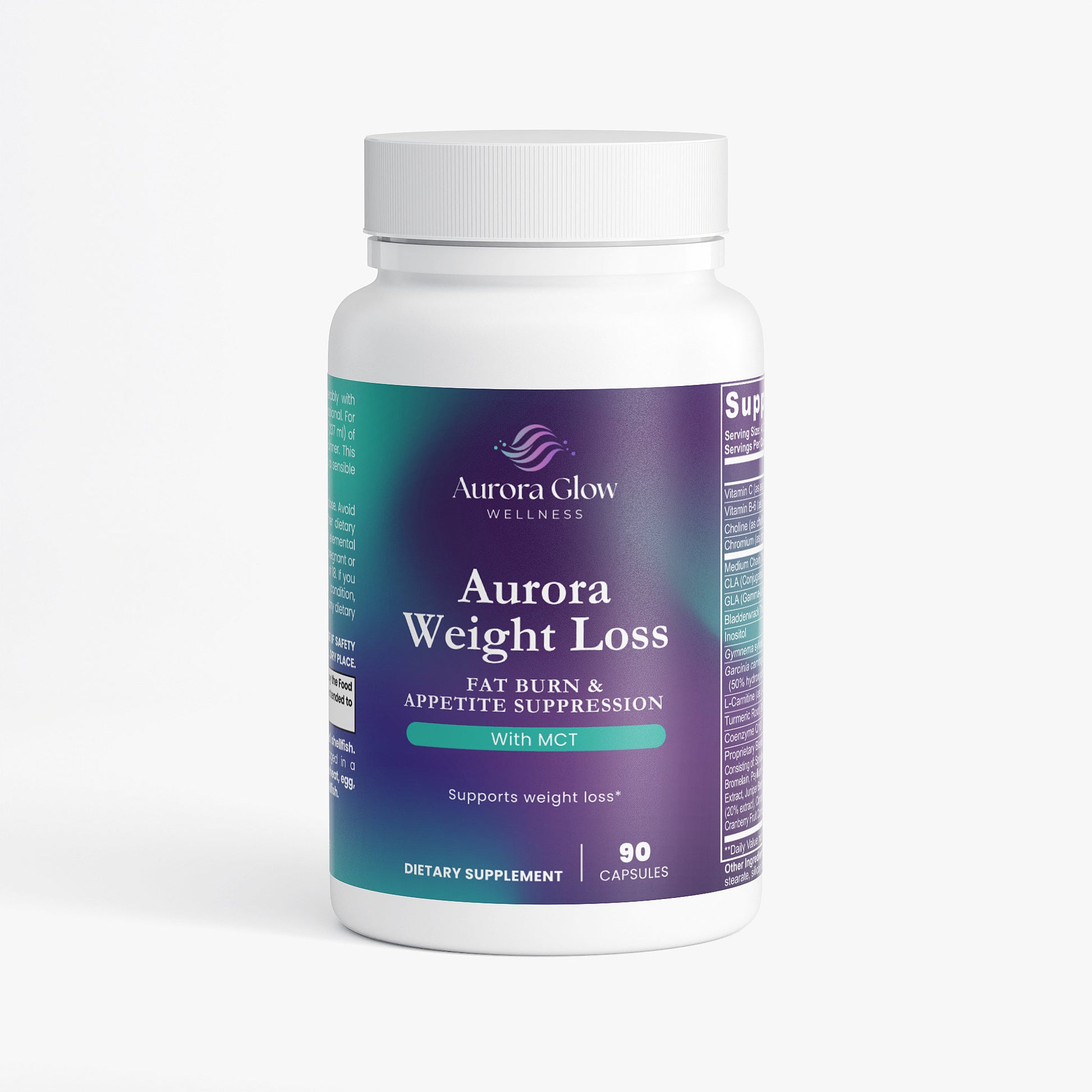 Fat Burn and Appetite Suppression Supplement Packaging Tub