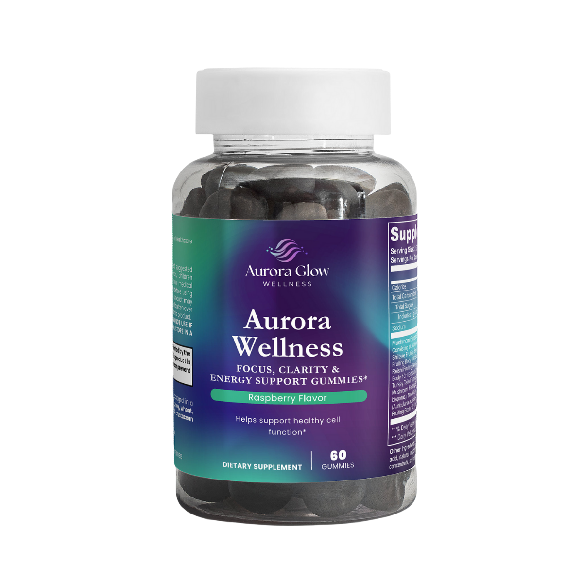 Focus, Clarity and Energy Support Gummies Transparent Background