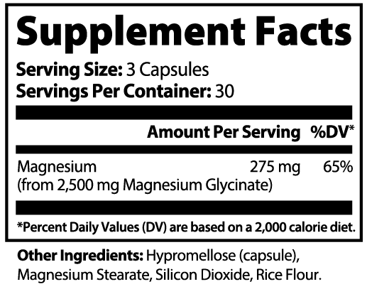 Supplement Facts Sticker